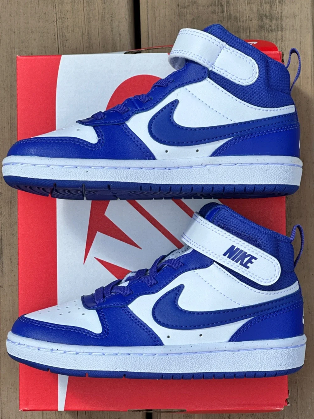 Nike Court Borough Mid Blue Youth Casual Everyday Sneaker Size 11C | 12C NEW